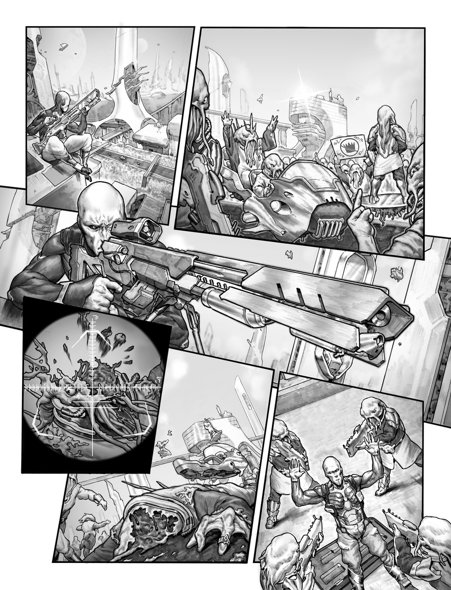 Last year's Artist Talent Search at <a href="/ThoughtBubbleUK/">Thought Bubble Festival</a> was so strong that TWO winners walked away from the show! 

The first of our two winners was Adam Stone - so get ready for the newly commissioned Stone Droid's debut in 2000 AD Prog 2439, out 2nd July!