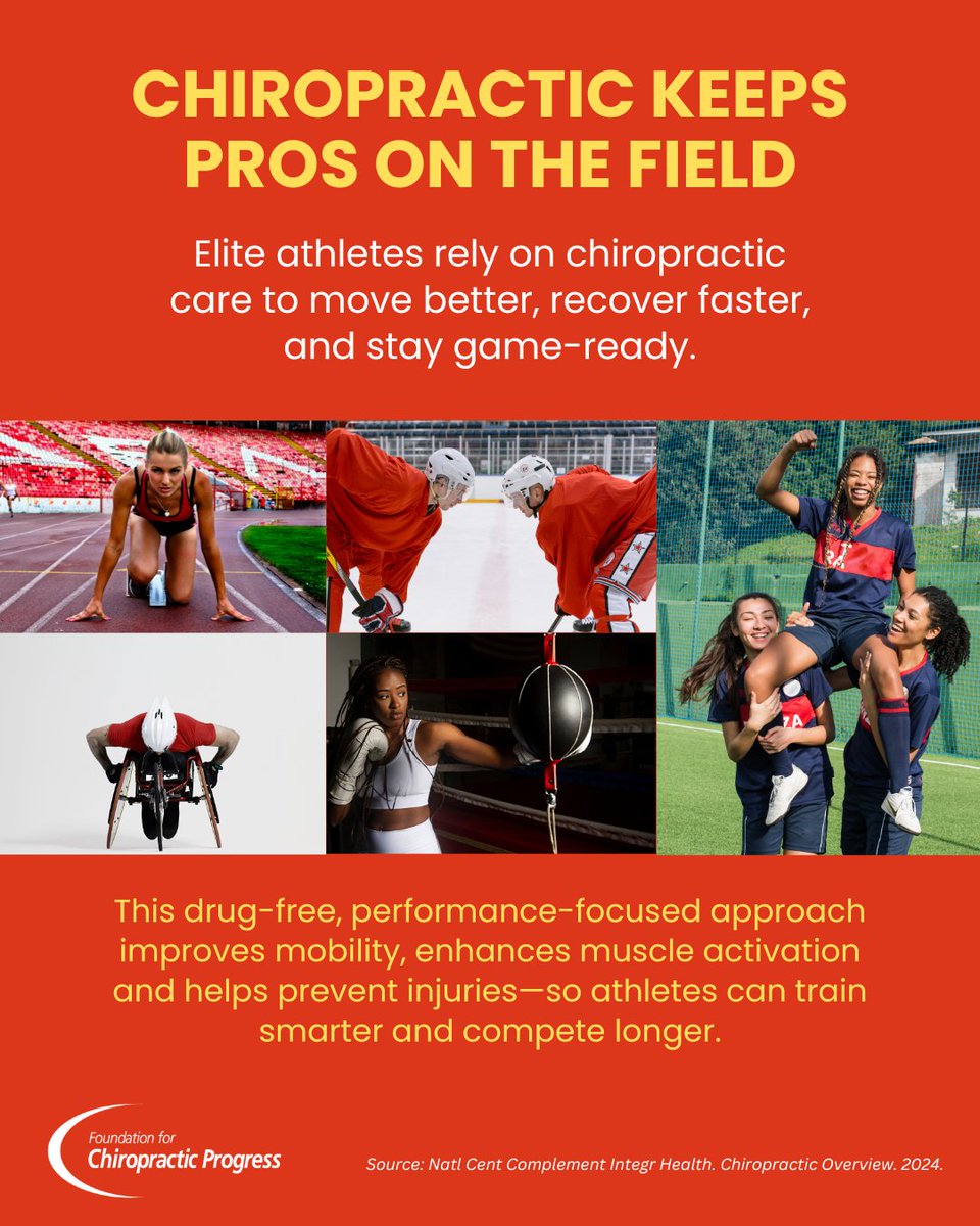 Elite athletes rely on chiropractic to stay at the top of their game. It improves mobility, speed, recovery and helps prevent injuries. 💪🏽

Chiropractic isn't just care, it's a performance advantage.

#ChiroForAthletes #InjuryPrevention #WholeBeingCare #ChiropracticCare