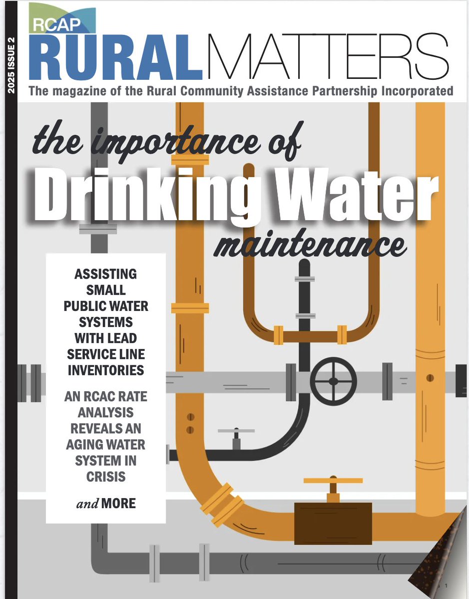Each quarter we publish a magazine, "Rural Matters", highlighting amazing stories about the work RCAP and its regional partners complete across the country. The newest edition focuses on drinking water. We'll be posting our first highlight next week, so stay tuned! #ruralmatters