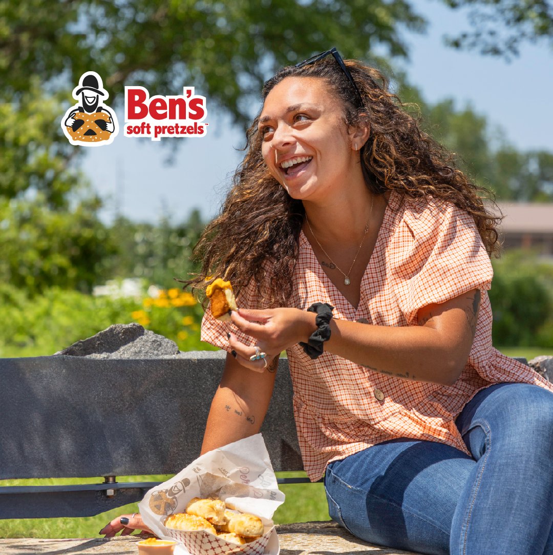 Summertime fun just got better with Ben's! Visit your local Ben’s Soft Pretzels to enjoy hot and fresh pretzel treats! ☀️🥨 #haveapretzelday #worldpretzeldomination
