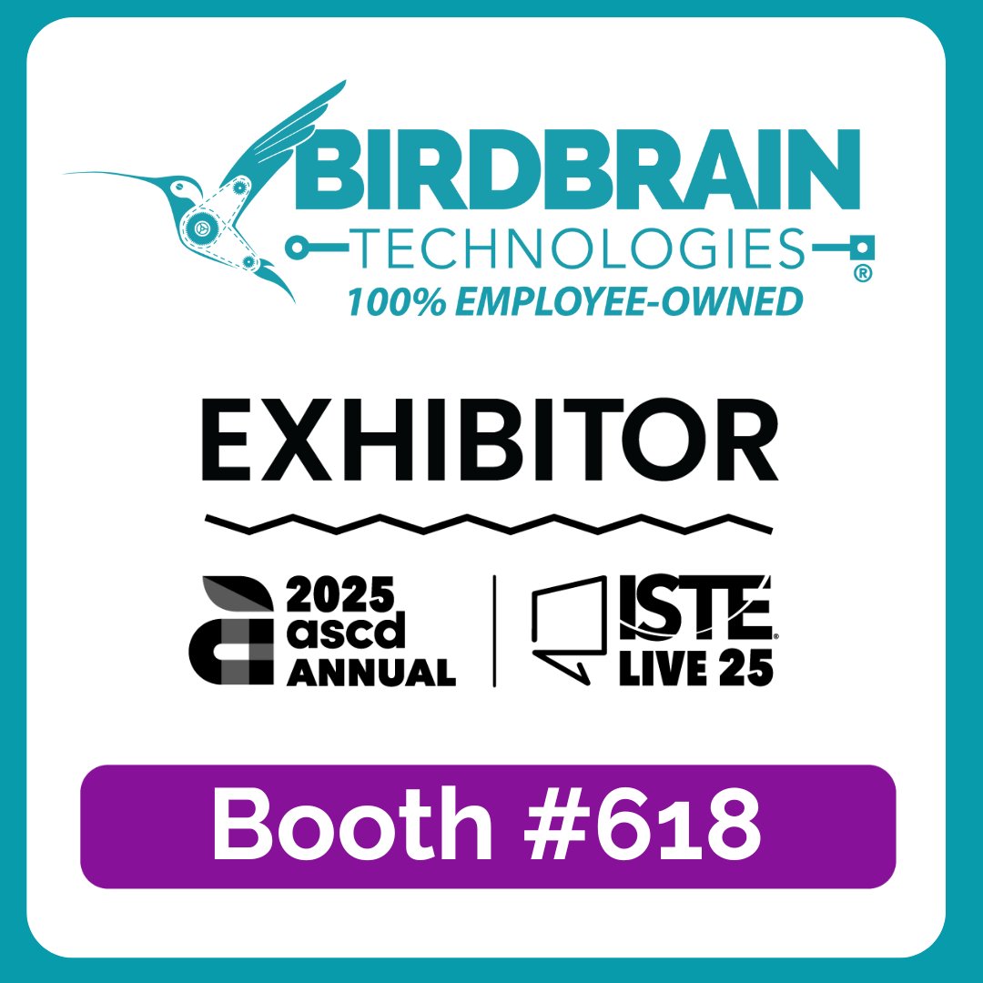 birdbraintech's tweet image. We can't wait to see you at #ISTELive and #ASCDAnnual next week! Stop by Booth 618 to say hi to the BirdBrain team, enter the Maker Passport giveaway, and get inspired with ways to bring STEM, Robotics, and Computer Science into YOUR classroom! #FinchRobot #HummingbirdKit