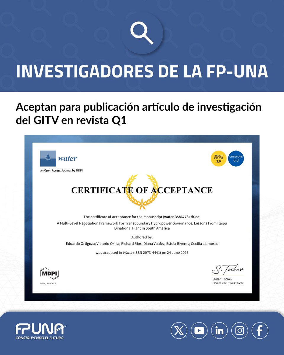 📌 Aceptan para publicación artículo de investigación del GITV en revista Q1

🔗 Leer nota: pol.una.py/6xkh