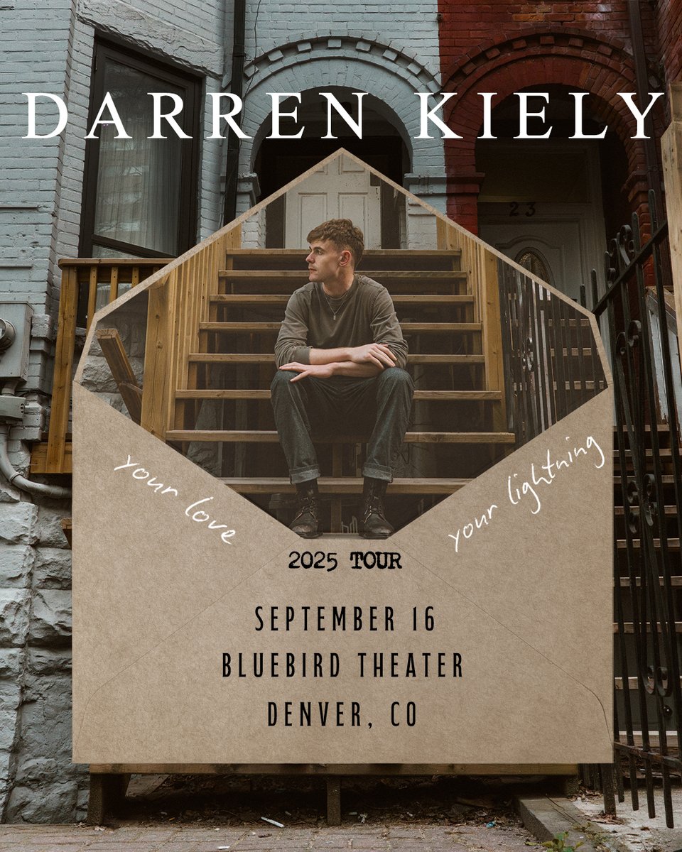Bluebird Theater (@bluebirddenver) on Twitter photo Irish singer-songwriter <a href="/TheDarrenKiely/">Darren Kiely</a> is bringing his folk-infused pop originals to Denver on Sept. 16 🍀
🎫 presale Thur. at 9a
on sale Fri. at 9a Irish singer-songwriter <a href="/TheDarrenKiely/">Darren Kiely</a> is bringing his folk-infused pop originals to Denver on Sept. 16 🍀
🎫 presale Thur. at 9a
on sale Fri. at 9a