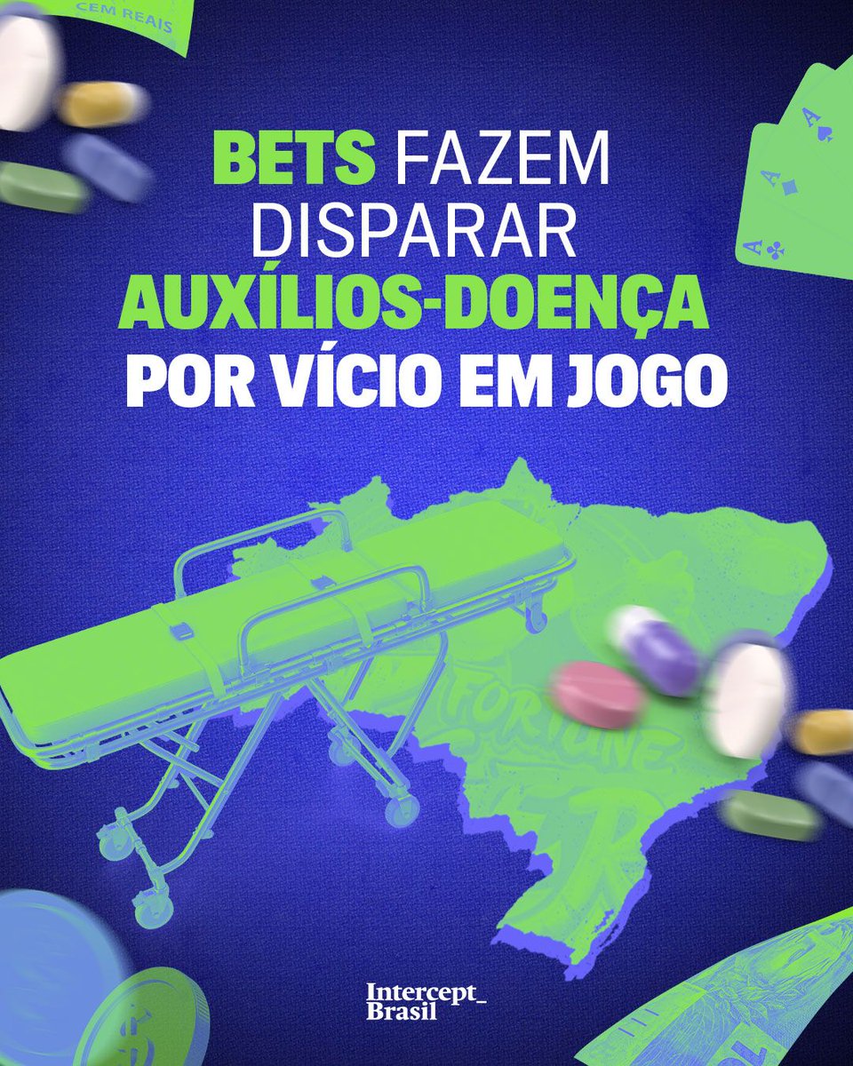 Bets fazem disparar auxílios-doença por vício em jogo. O número de afastamentos no INSS por ludopatia é 20 vezes maior do que em 2023. 🧶