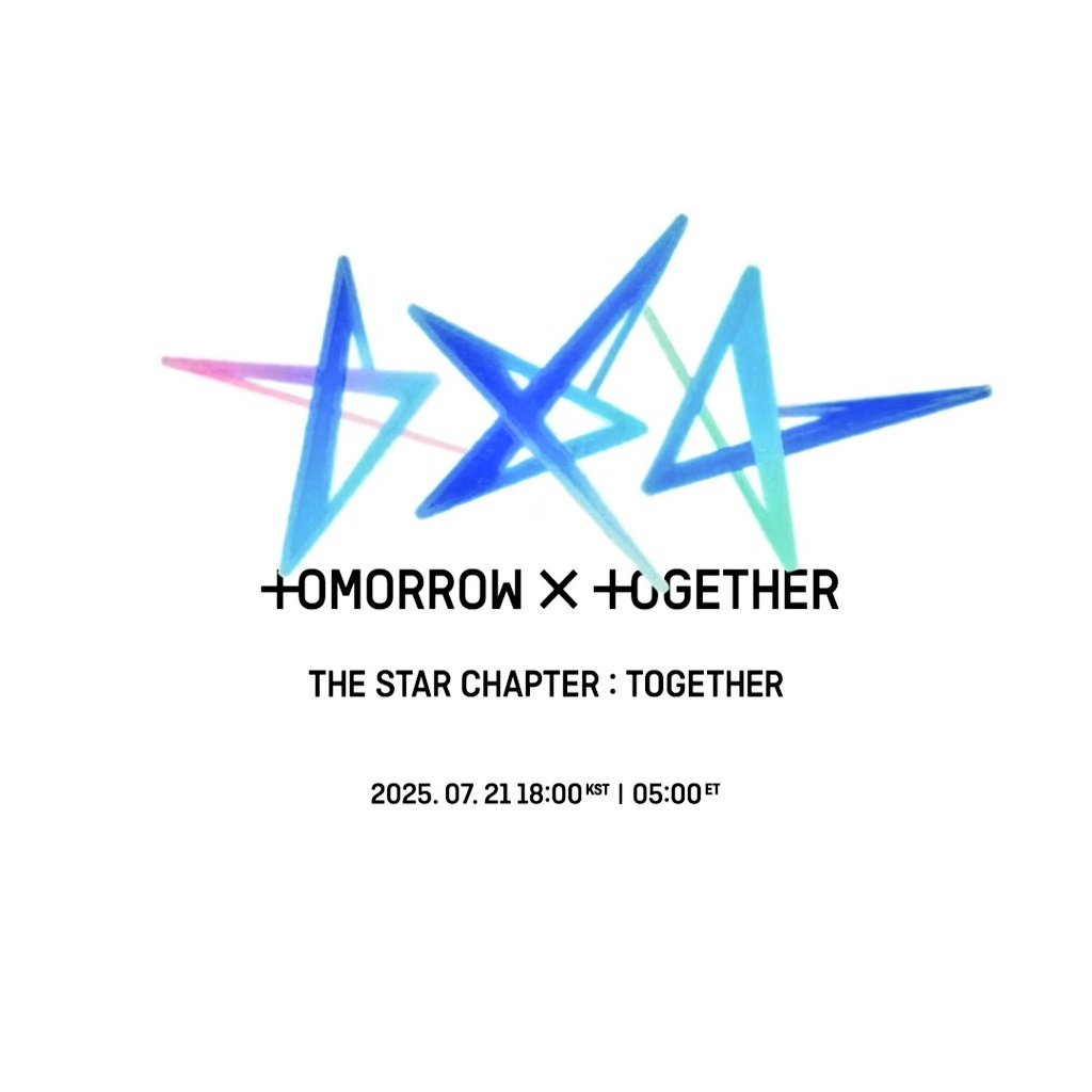 TXT Charts (@txtchart_kr) on Twitter photo TOMORROW X TOGETHER will release their newest album, "The Star Chapter: TOGETHER" on July 21, 2025, 6:00PM KST (Monday).
<a href="/TXT_members/">TOMORROW X TOGETHER</a> <a href="/TXT_bighit/">TXT OFFICIAL</a> TOMORROW X TOGETHER will release their newest album, "The Star Chapter: TOGETHER" on July 21, 2025, 6:00PM KST (Monday).
<a href="/TXT_members/">TOMORROW X TOGETHER</a> <a href="/TXT_bighit/">TXT OFFICIAL</a>