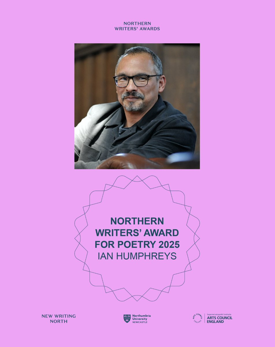 Honoured and delighted to have won the Northern Writers’ Award for Poetry. Congrats to the shortlisted poets and the other NWA winners. Huge thanks to New Writing North, and judges Kathleen Jamie &amp; Alycia Pirmohamed.