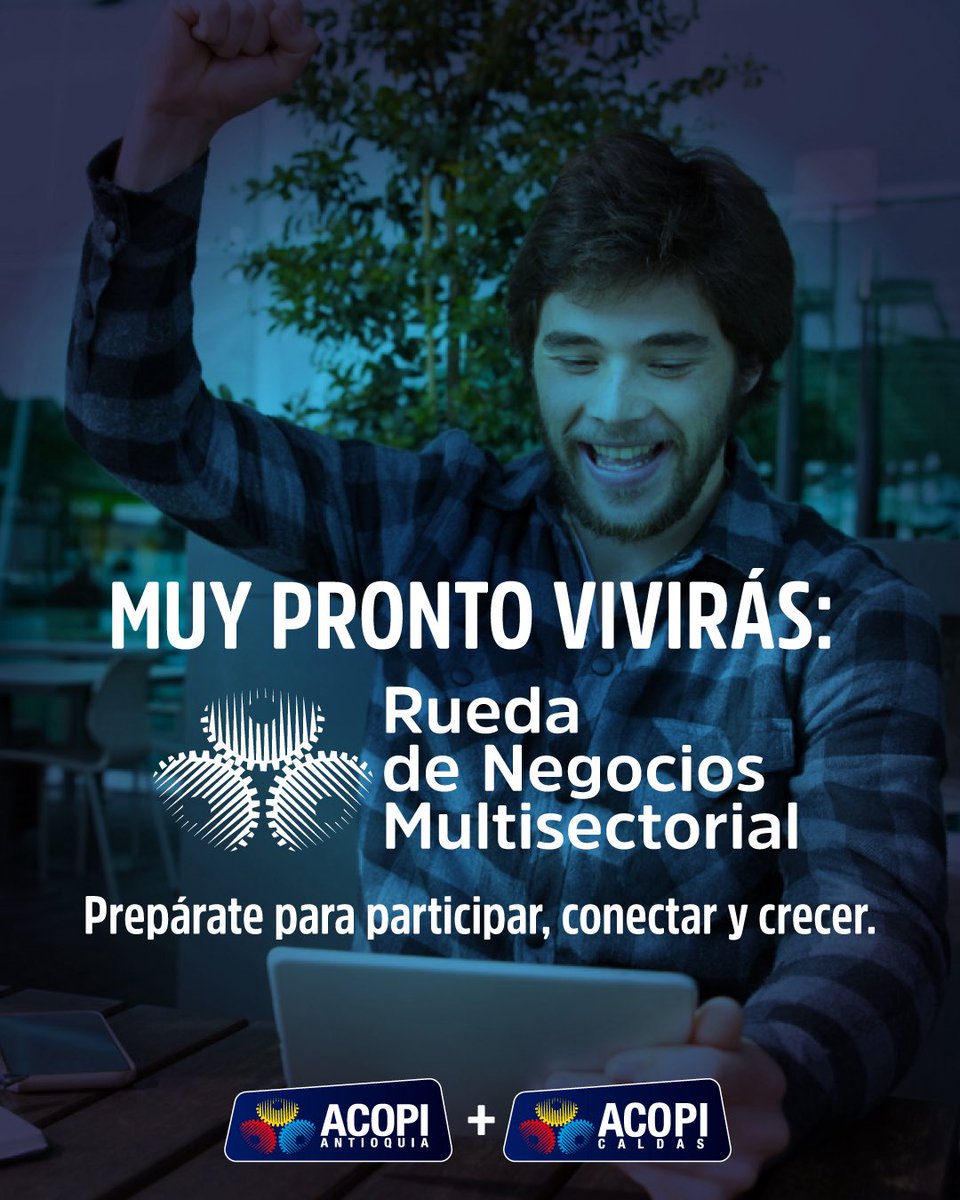 🌟 ¡Cuando las regiones se unen, el crecimiento no tiene fronteras! 🌎
Muy pronto vivirás una experiencia única: la Rueda de Negocios Multisectorial de ACOPI Antioquia + ACOPI Caldas.
🤝 Conecta
📈 Negocia
🚀 Crece
#RuedaDeNegocios #ACOPI #ACOPIAntioquia #ACOPICaldas