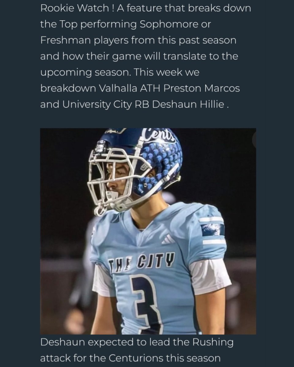 CenturionFB's tweet photo. @DeshaunHille is a key piece to the 2025 U City Football squad this season. Can't wait to see him take that next step toawrds being a great player #UCityFootball #TheCity #WhyNotUC 🙌🏿 credit: @Daygofootball https://t.co/Q6FTFRu6hV