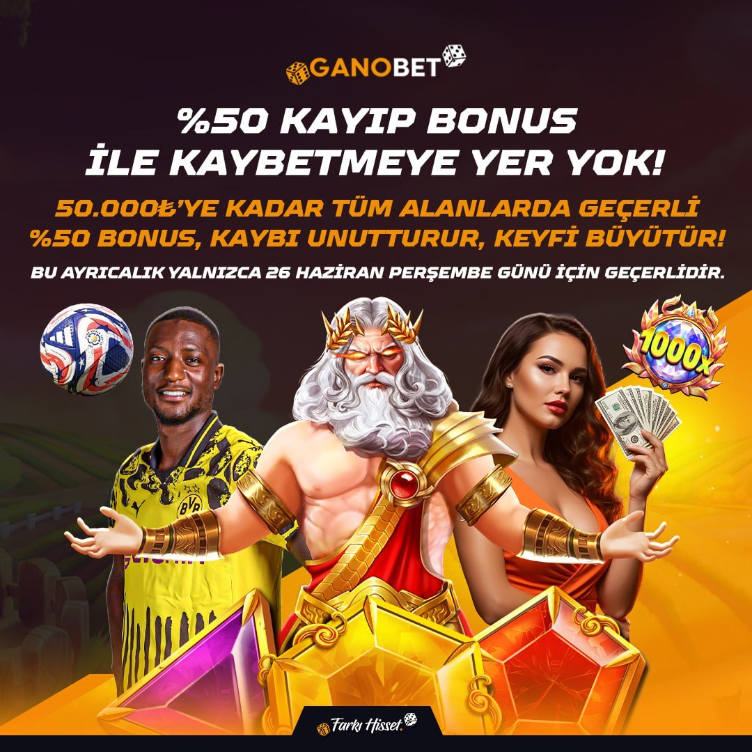 GANOBET İLE 26 HAZİRAN'A ÖZEL KAYIP BONUSU!

Casino, Canlı Casino ve Spor alanlarındaki net kayıplarınızın %50’si anında bonus olarak iade ediliyor!

✅ Minimum 50TL kayıpla hak kazan
✅ Bonusunuzu yalnızca 26 Haziran günü 23:59’a kadar talep et