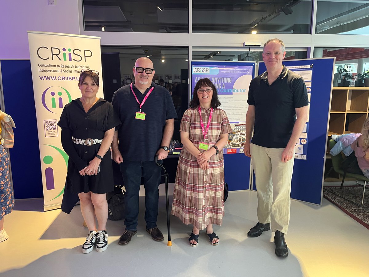 CRIISP (@criispapdp) on Twitter photo Delighted that CRIISP has been Highly Commended in the ‘Involving’ category of the <a href="/UniofBath/">University of Bath</a> Vice-Chancellor’s Engage Awards!
Recognised for our commitment to involving people with lived experience in pain research criisp.uk #PublicEngagement #ChronicPain Delighted that CRIISP has been Highly Commended in the ‘Involving’ category of the <a href="/UniofBath/">University of Bath</a> Vice-Chancellor’s Engage Awards!
Recognised for our commitment to involving people with lived experience in pain research criisp.uk #PublicEngagement #ChronicPain