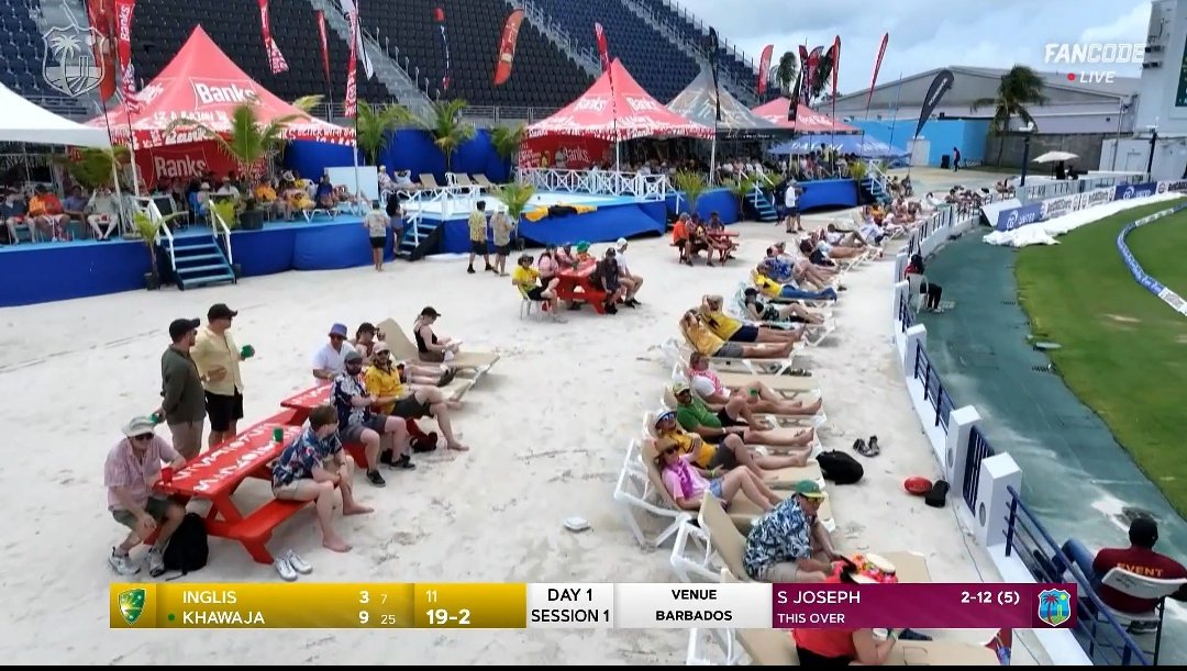 ragav_x's tweet photo. Where else can you chill on beach chairs inside a Test stadium?
Only in the Caribbean. https://t.co/WB7rGKEZxi