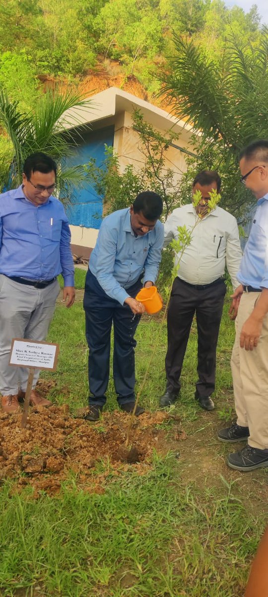 Plantation of tree saplings at FSD Thoubal by Shri. Ashok Kumar, Under Secretary DFPD: GoI, Shri. Bono Singh, Director, Dept. of CAF&amp;PD,Govt. of Manipur &amp; Shri. K. Sathya Kumar, DGM FCI Manipur under the "Ek Ped Maa ke Naam" scheme at FSD Thoubal
<a href="/FCI_India/">Food Corporation of India</a> <a href="/fci_ne/">Food Corporation of India, Zonal Office(NE)</a> <a href="/FCIDoImphal/">FCI DO Imphal</a>