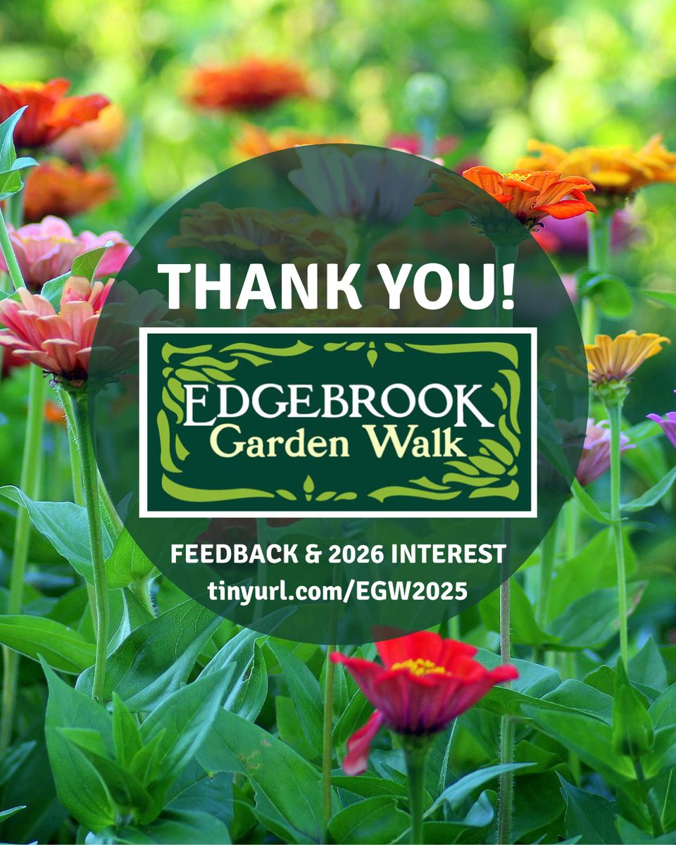 EdgebrookAssoc's tweet image. THANK YOU to all the amazing participants, garden hosts, and volunteers who braved the heat to make the day a blooming success. We'd love to hear feedback and any interest in our 2026 Garden Walk. Visit tinyurl.com/egw2025 #ecagardenwalk2025