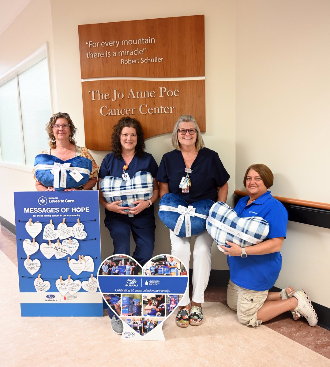 AsheHospital's tweet photo. A very special Thank You to our friends at Modern Subaru of Boone and the Leukemia and Lymphoma Society for once again donating blankets to Ashe Oncology and Hematology as part of the Subaru Loves to Care initiative. We truly appreciate your continued support! @ModernSubaru https://t.co/Nzksn7yUgV