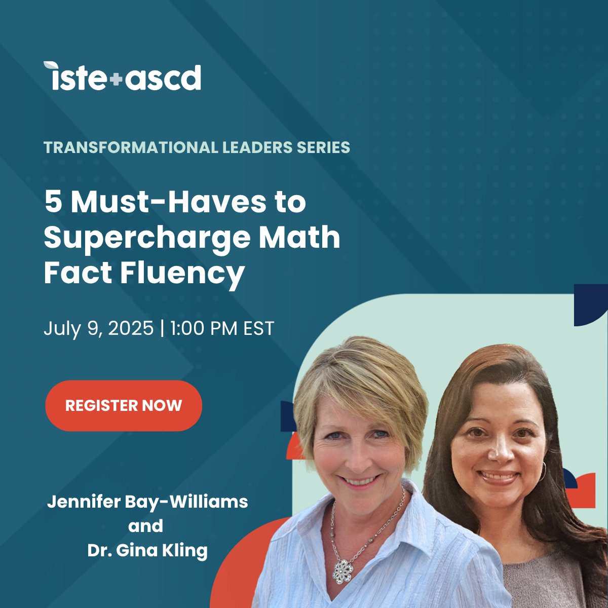 ISTE_ASCD's tweet image. 🧮 Want to make math facts stick?
 Join us July 9 at 1PM ET for a free webinar with the authors of Math Fact Fluency.
 🎲 Game-based strategies
 📈 Smarter assessments
 🧠 How fluency develops
🔗 Register: hubs.li/Q03tvkxH0
#MathEd #TeacherPD