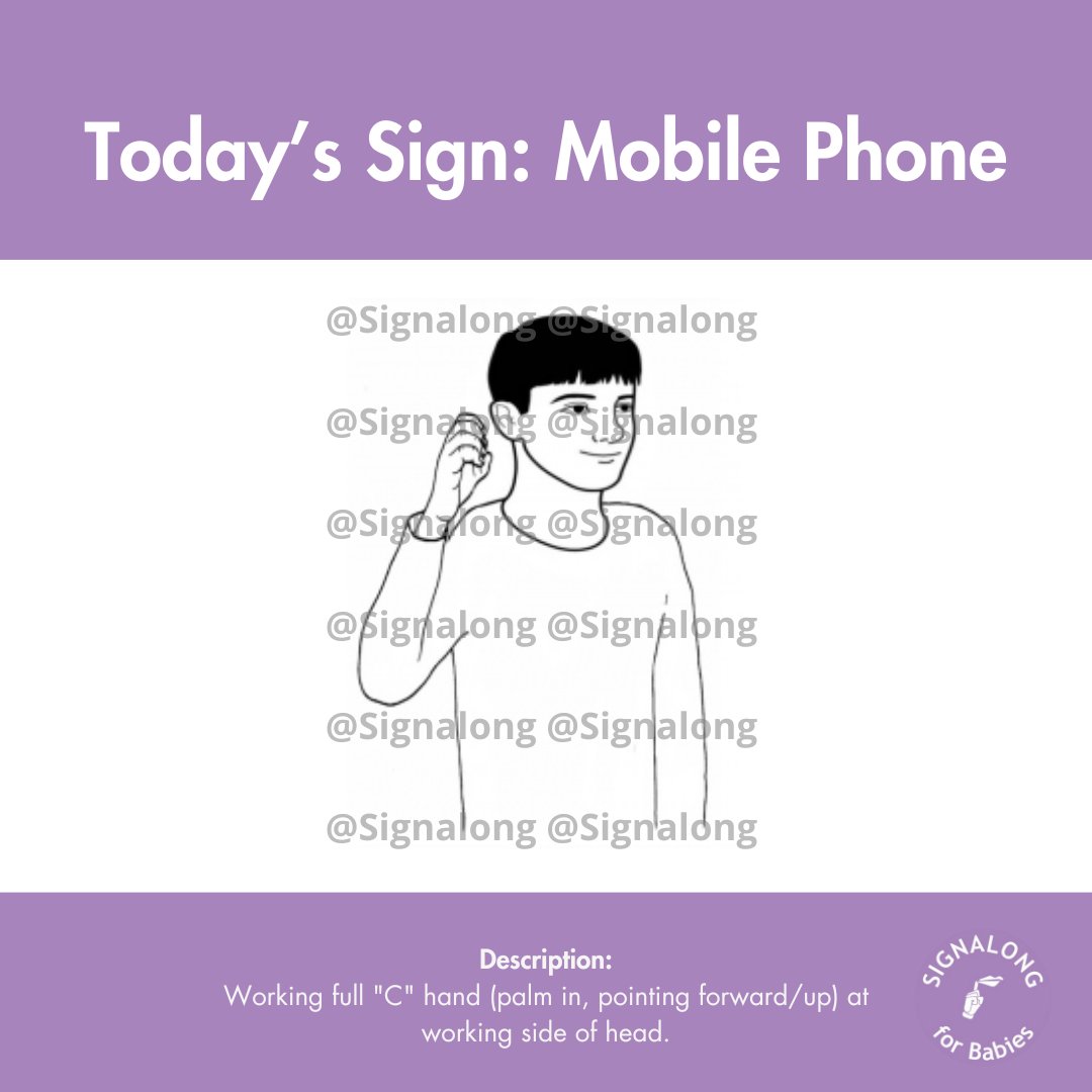 SignalongBabies's tweet image. Today’s sign is mobile phone.

As much as we don’t like to admit it, sometimes the best way to entertain a child is by showing them a video on a mobile phone! 

#SignalongForBabies #BabySign #BabySigning #TodaysSign