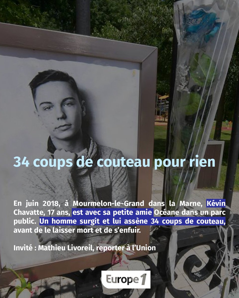 👉34 coups de couteau pour rien
📍6h en #podcast
📍14h sur <a href="/Europe1/">Europe 1</a>
2018 dans la Marne, Kévin Chavatte 17 ans est avec sa petite amie dans un parc. Un homme surgit et lui assène 34 coups de couteau.
Invité : Mathieu Livoreil, reporter à l’Union
#hondelatteraconte
<a href="/hondelatte/">HONDELATTE</a>