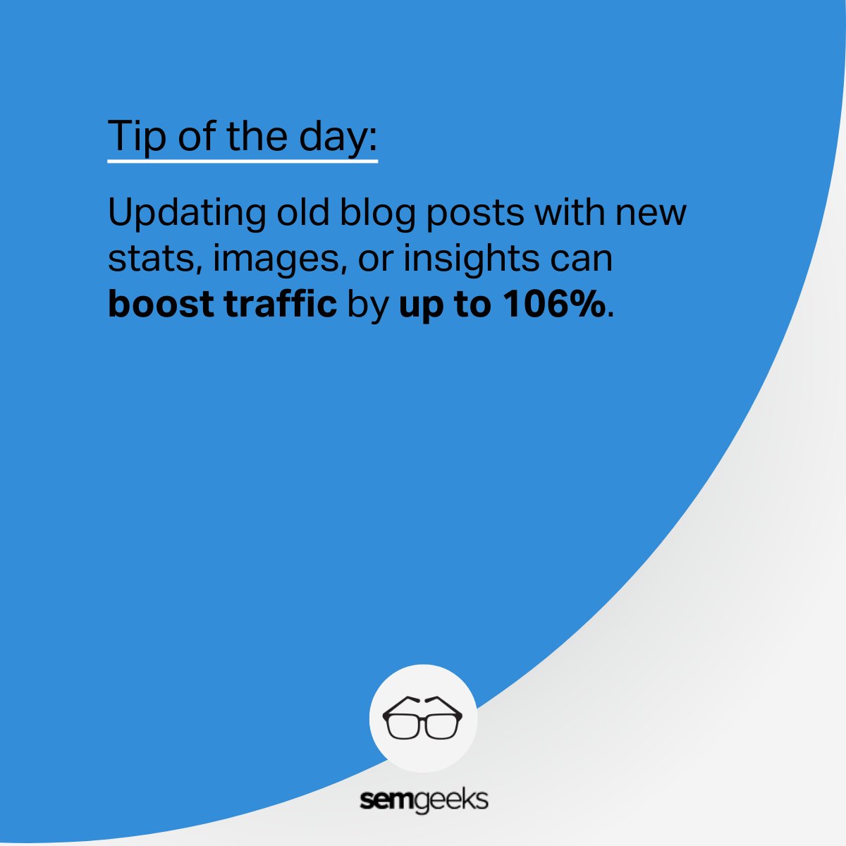 SEM_Geeks's tweet photo. 👉 Is your content in need of a refresh?

Content that’s outdated, generic, or inconsistent won’t move the needle.

Whether you’re starting from scratch or reviving old posts, our team can craft a smart content strategy that turns into conversions.

#ContentMarketing #SEOContent https://t.co/6u2k1R6bBu