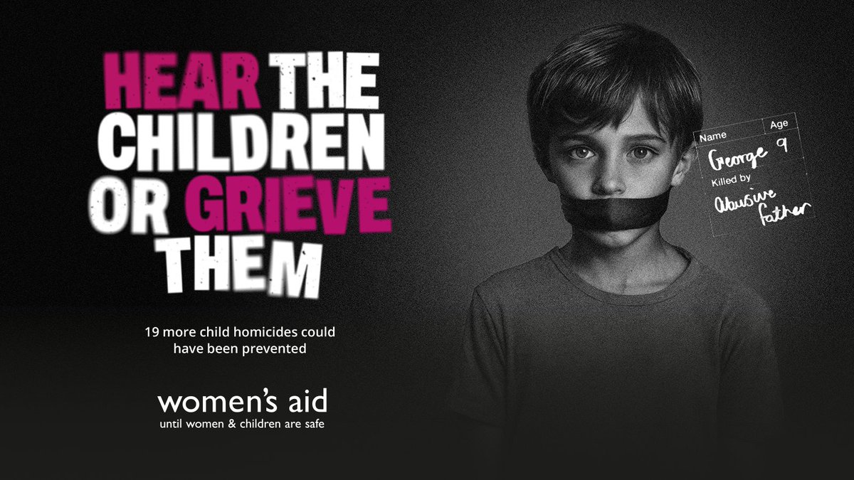 womensaid's tweet photo. 67 children killed in 30 years. 19 in the last 9 alone.
Killed during child contact with a known abuser.
This is what happens when systems fail.

Read our report: https://t.co/wcAnqIaZKM https://t.co/oJUKG4dYER
