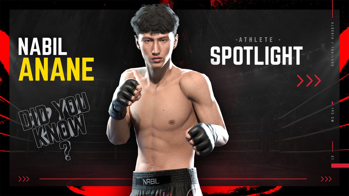 ATHLETE SPOTLIGHT: Nabil Anane

QUICK FACTS:
• Interim ONE Bantamweight Muay Thai World Champion — youngest active champ on the roster

• Beat top elite names like Muangthai PK Saenchai &amp; Nico Carrillo

• 6'4" — tallest bantamweight in ONE history

• Black belts in