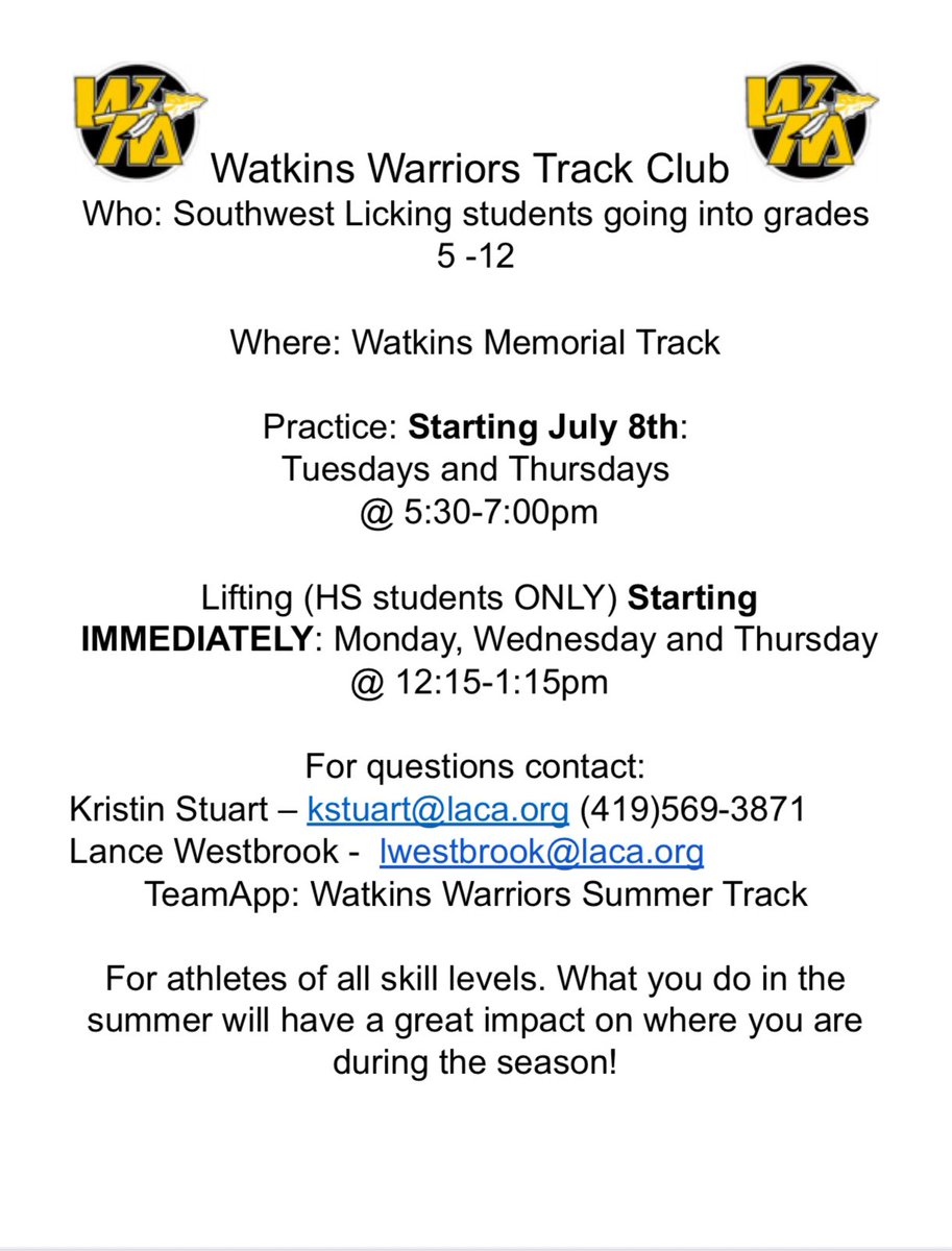Watkins Girls Track & Field tweet media