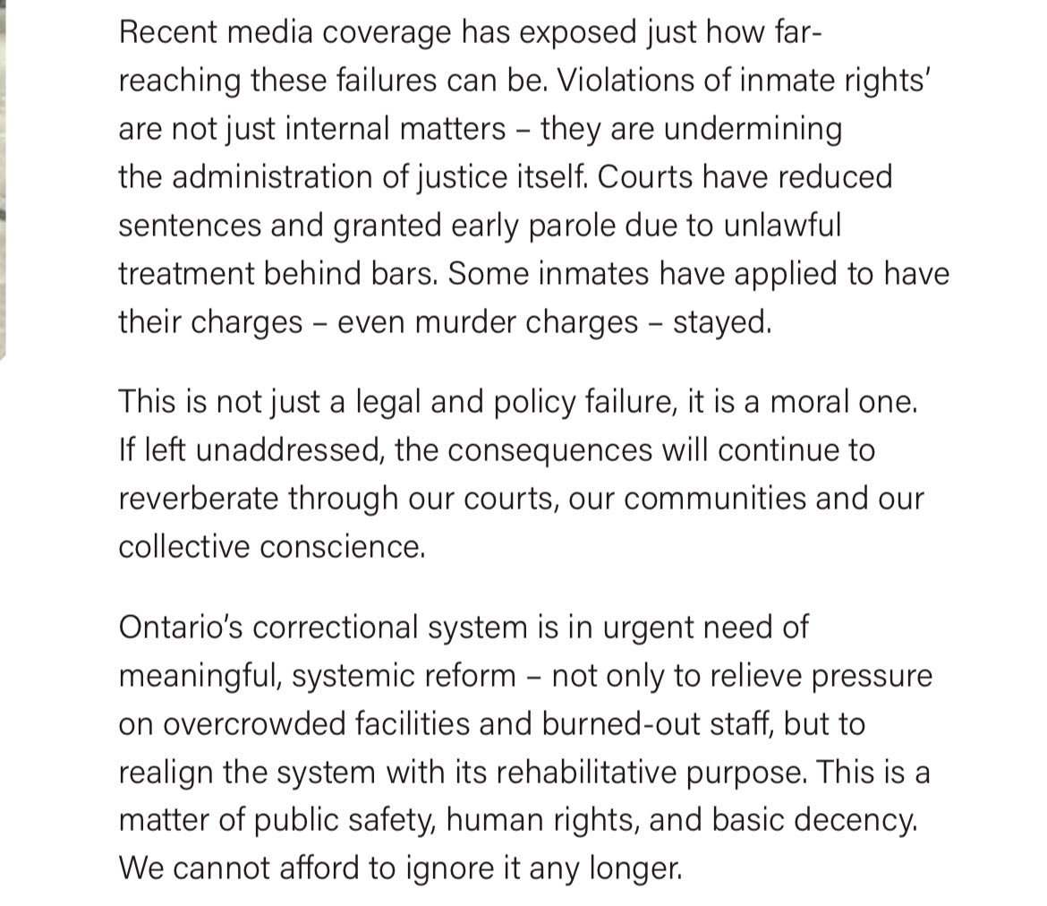 NEW: In his annual report, Ontario Ombudsman Paul Dubé says complaints are at a 30 year high, says the correctional system is in a growing state of crisis that needs to be addressed, urgently