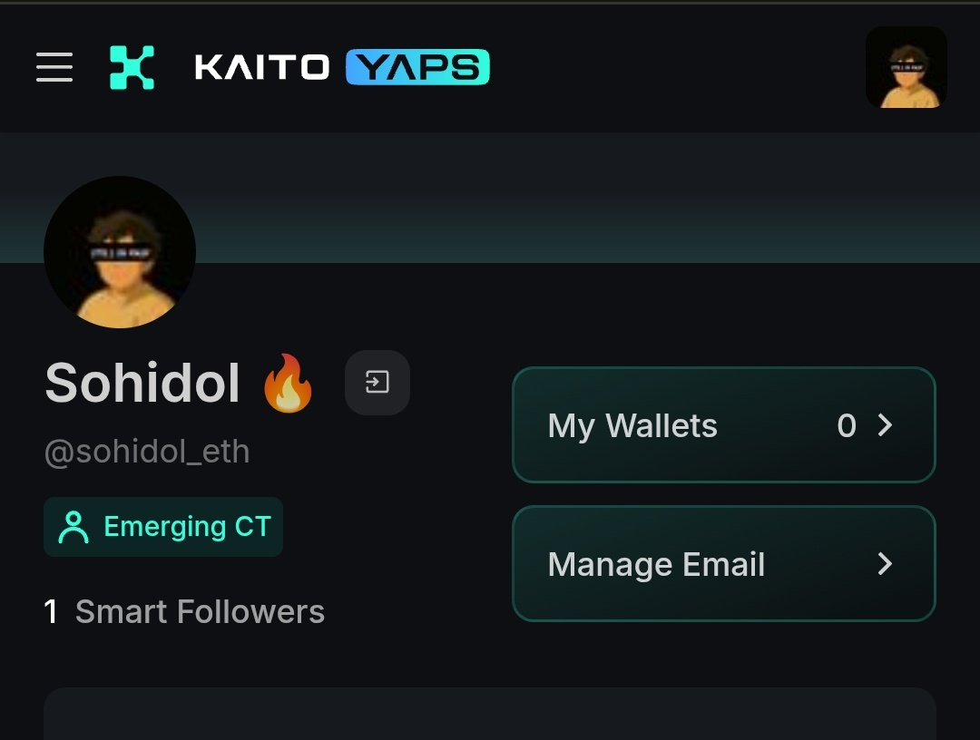sohidol_eth's tweet photo. Just joined @kaito_ai Yaps and starting my journey with 1 Smart Follower 🧠✨
Looking to connect with other curious minds in CT.
If you're building, learning, or just vibing—let’s grow together!
🔗 https://t.co/rZonKE8ueV
#KaitoYaps #CryptoTwitter #EmergingCT
@yapyo_arb https://t.co/7gaa5xOcms