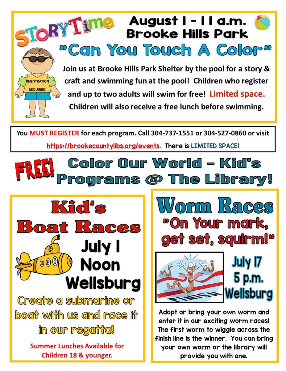 BrookePublic's tweet photo. July 2025 Newsletter
To register for programs online, visit https://t.co/4Geu9AfwRB
To see what you can do &/or access with your library card from the comforts of your home, visit https://t.co/e3B4A7WeKY
#WVLibraryProgramsRock
#SaveTheDates
#LibrariesRock
1/6 https://t.co/RbGutYIFx5