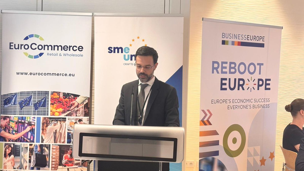 BusinessEurope's tweet photo. Some progress has been made on better regulation for SMEs, but it’s not enough.

The announced #SME check must become a real tool for smarter lawmaking, not just a box-ticking exercise.

Good discussion on this at our #SMEIntergroup event.

Read more recommendations: https://t.co/t0RZqEydjh
