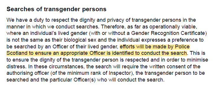 kathmurray1's tweet photo. Police Scotland has issued interim guidance on searching transgender people in custody. It's a fudge that continues to put female officers under pressure to search men.    
https://t.co/QXeAbdyP4i https://t.co/YS75FBuICy
