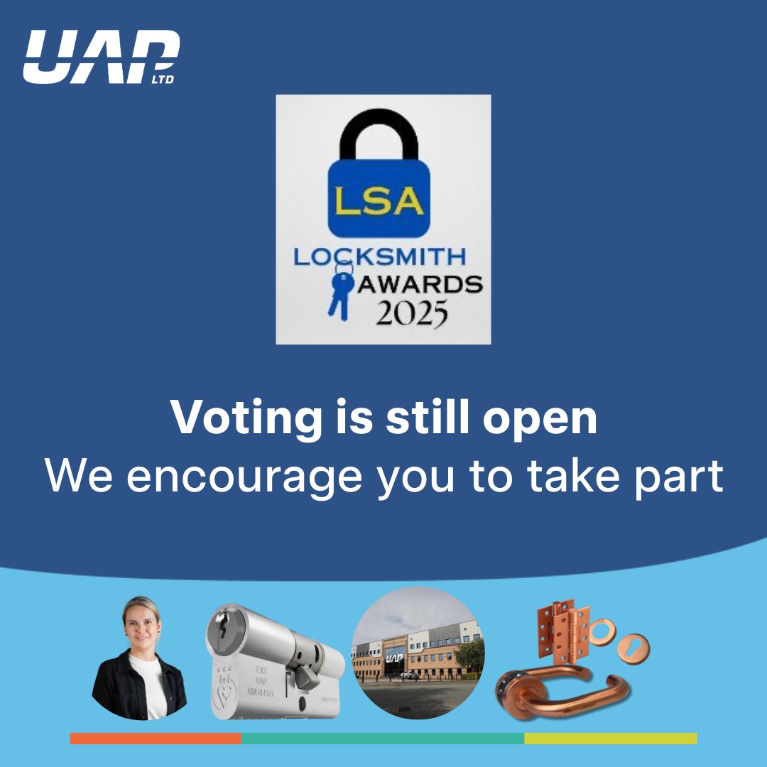 UAP_Limited's tweet image. 🙌 We’re proud to be finalists in 6 categories at the 2025 #LocksmithAwards!

From product innovation to customer service — thank you for recognising our team 👏

🗳️ Vote for UAP: loom.ly/KdPLhHU
#UAP #Freezeguard #Armasmart