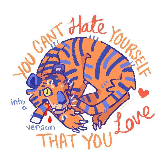 thelingolee's tweet image. you cant hate yourself into a version that you love