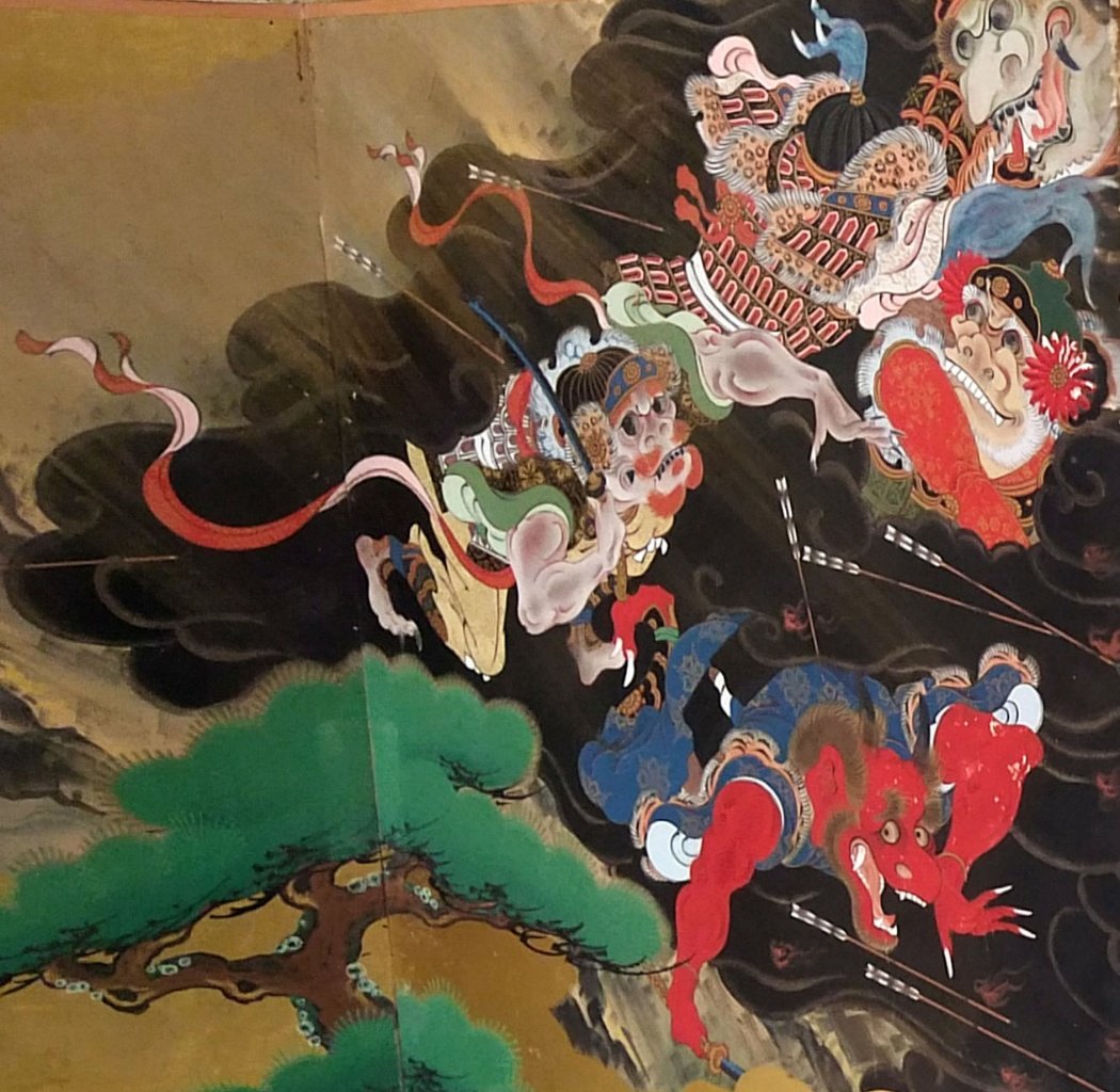 日本美術の鉱脈展へ。白隠さんの南無地獄大菩薩を見てきた。増上寺の五百羅漢、みんな大好き羅怙羅さんも居たよ。思ってたより大規模展。若冲さんのファンは是非行ったほうがいいｶﾓ。
いくつか撮影可能な作品が有ったので色々な鬼さんを。