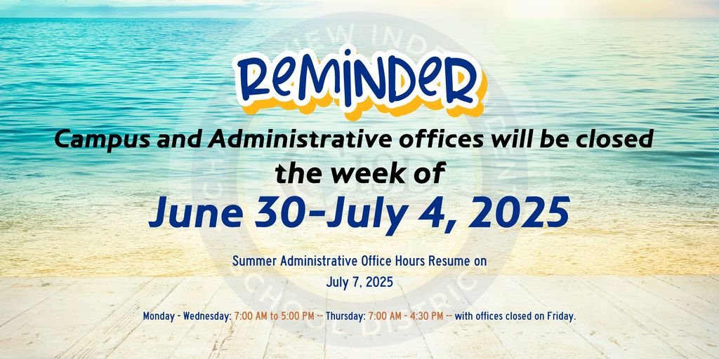 ChannelviewISD's tweet image. 📅 Summer Office Hours Update!
Channelview ISD administrative and campus offices will be closed June 30–July 4, 2025, in observance of the holiday week.
☀️ Summer hours will resume Monday, July 7
🕖 Mon–Wed: 7:00 AM–5:00 PM
🕖 Thurs: 7:00 AM–4:30 PM
❌ Closed Fridays