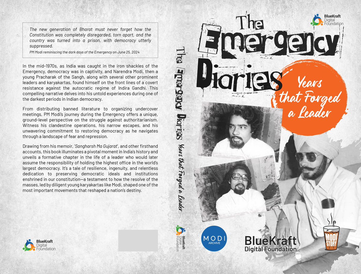 Modi Archive (@modiarchive) on Twitter photo We at <a href="/modiarchive/">Modi Archive</a> are proud to have contributed to The Emergency Diaries – Years that Forged a Leader, released by <a href="/BlueKraft/">BlueKraft Digital Foundation</a>.
Fifty years ago, democracy was put on hold. But for one young man, it lit a fire that would never be extinguished.
The Emergency was a silence imposed We at <a href="/modiarchive/">Modi Archive</a> are proud to have contributed to The Emergency Diaries – Years that Forged a Leader, released by <a href="/BlueKraft/">BlueKraft Digital Foundation</a>.
Fifty years ago, democracy was put on hold. But for one young man, it lit a fire that would never be extinguished.
The Emergency was a silence imposed