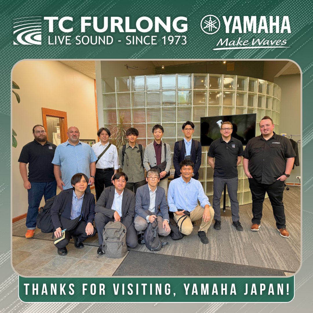 Last week, TC Furlong had the honor of hosting engineers from Yamaha Japan, along with Wes Hershberger and Brian McDonald. They toured our rental facility and engaged in valuable discussions about real-world performance and evolving customer needs for Yamaha gear.