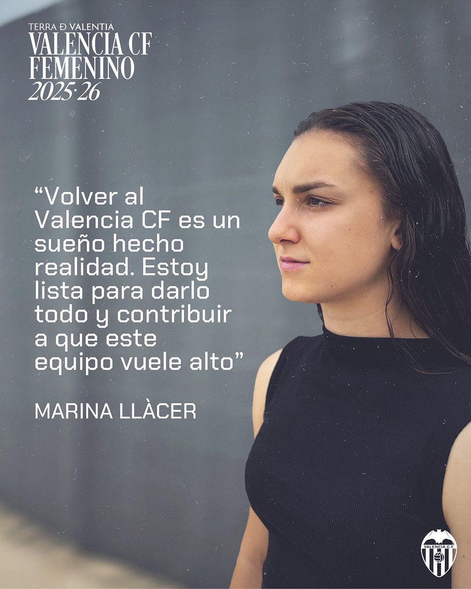 Para conseguir el objetivo de regresar a la élite <a href="/Marinallacer7/">Marinallacer_7</a> se incorpora al <a href="/VCF_Femenino/">Valencia CF Femenino #ADNVCF</a> .
#JugadoraFameSport#