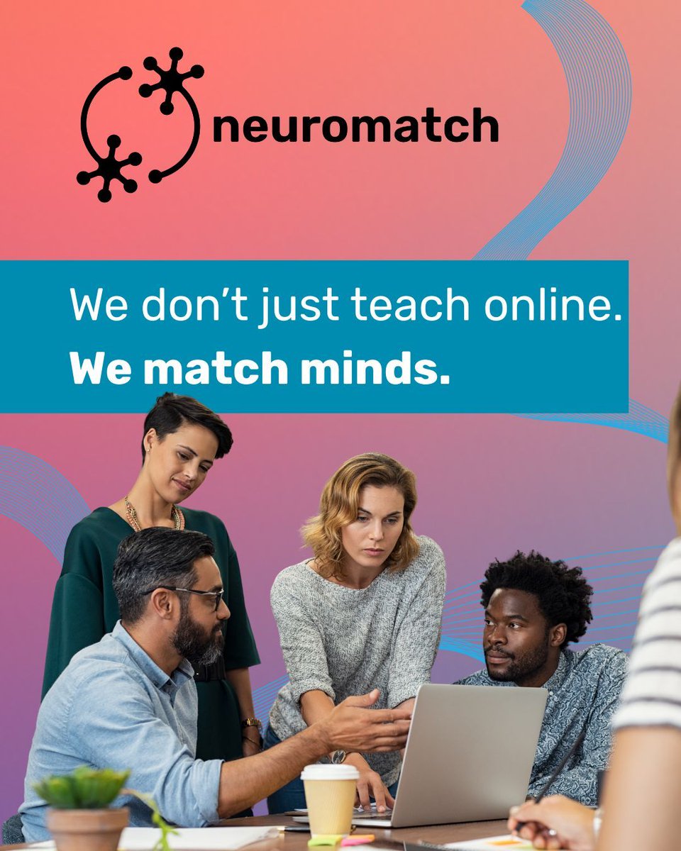 neuromatch's tweet image. We build intentional communities. We use a custom-built algorithm to place students into complementary learning pods for deep collaboration and support.
This means you’re not learning in isolation but alongside peers and mentors.
💻 Explore courses : buff.ly/ERzYrtN