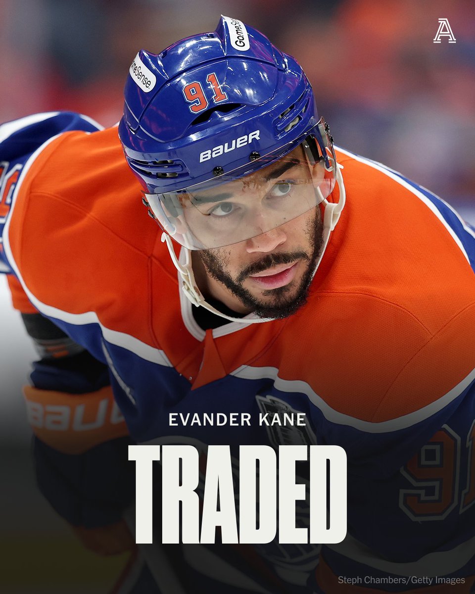 TheAthleticNHL's tweet photo. BREAKING: Edmonton Oilers star Evander Kane has been traded to the Vancouver Canucks, he announced on social media.

Kane was entering the final year of his contract. https://t.co/FkmUAvZVm9