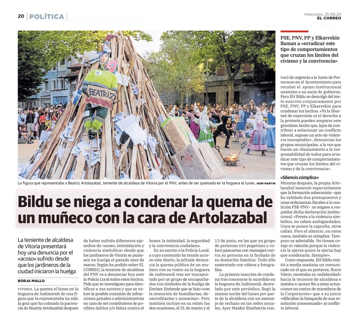 La fascinación por la violencia —física y simbólica— es un elemento estructurante y vertebrador del proyecto político de la izquierda abertzale, hoy representada por <a href="/ehbildu/">EH Bildu</a>.

Por eso no condenan el terrorismo de ETA que apoyaron y alentaron en el pasado, pero tampoco condenan