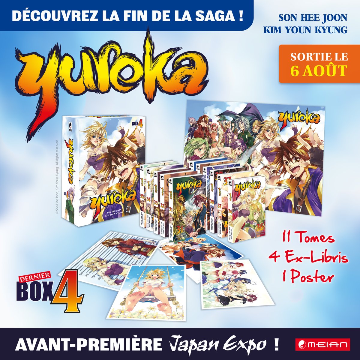 MeianFR's tweet photo. [JAPAN EXPO] Le 4e coffret tant attendu de YUREKA sera dispo en avant-première sur notre stand ! 👾

- Vol. 31 à 41 (fin de la saga) / 4 Ex-libris / 1 Poster -
Un stand acrylique offert !

Retrouvez la dessinatrice du manhwa culte en dédicaces durant tout le festival. ✨ https://t.co/UjUjgRBHsj