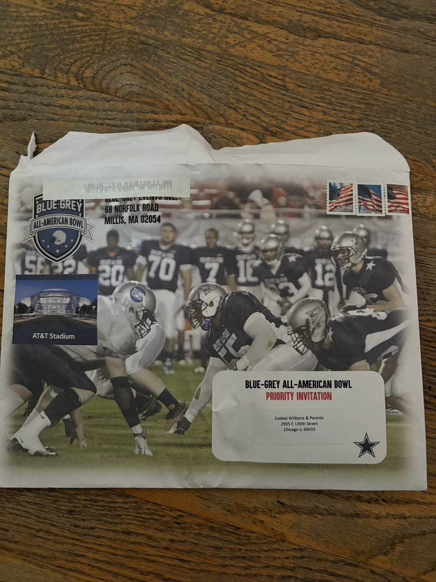 Ezekiel “Dos” Williams (@cfk_dos) on Twitter photo Blessed to Receive an Invite to the Blue-Grey All American Game @ AT&T Stadium in December !!! #justthebeginning <a href="/EDGYTIM/">Timothy “EDGYTIM” OHalloran</a> <a href="/GregSmithRivals/">Greg Smith</a> <a href="/BlueGreyFB/">Blue-Grey All-American Bowl</a> <a href="/scottybscout/">Scott Burgess</a> <a href="/Coach_Simmons5/">Ivan Simmons</a> <a href="/cottond13/">DJ 🏌🏾</a> Blessed to Receive an Invite to the Blue-Grey All American Game @ AT&T Stadium in December !!! #justthebeginning <a href="/EDGYTIM/">Timothy “EDGYTIM” OHalloran</a> <a href="/GregSmithRivals/">Greg Smith</a> <a href="/BlueGreyFB/">Blue-Grey All-American Bowl</a> <a href="/scottybscout/">Scott Burgess</a> <a href="/Coach_Simmons5/">Ivan Simmons</a> <a href="/cottond13/">DJ 🏌🏾</a>