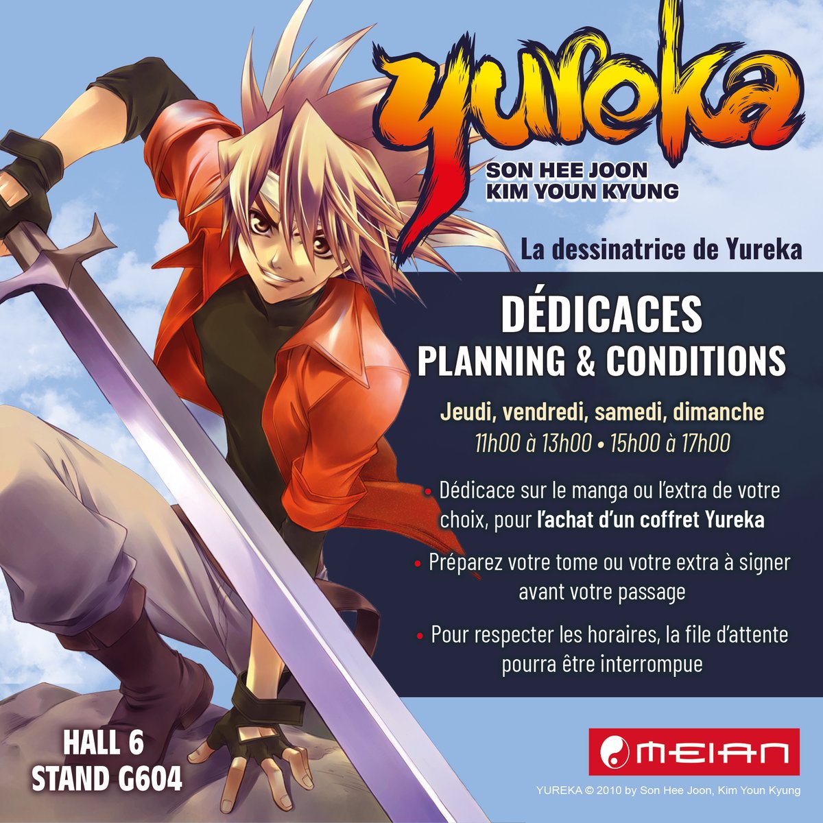 MeianFR's tweet photo. [JAPAN EXPO] Le 4e coffret tant attendu de YUREKA sera dispo en avant-première sur notre stand ! 👾

- Vol. 31 à 41 (fin de la saga) / 4 Ex-libris / 1 Poster -
Un stand acrylique offert !

Retrouvez la dessinatrice du manhwa culte en dédicaces durant tout le festival. ✨ https://t.co/UjUjgRBHsj