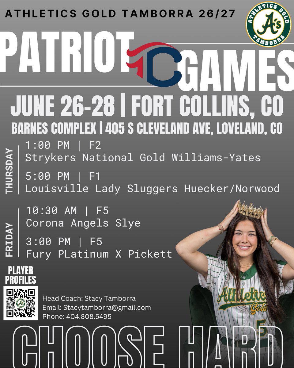 CO here we come!! So ready to hit the fields with my girls. Coaches come check us out!