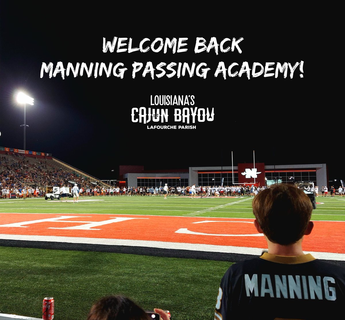 The 2025 Manning Passing Academy is here! Join us in providing a Cajun welcome to all our visitors coming in from across the country this weekend!

We can't wait to show you our Cajun culture and hospitality!

<a href="/mpa_info/">Manning Passing Academy</a>