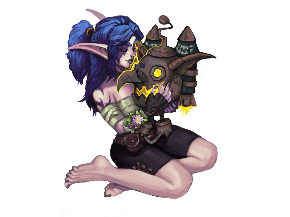 esiaart's tweet image. Elf druid Meyesha with new super cute gobjet 💫
for @LettermanNorman