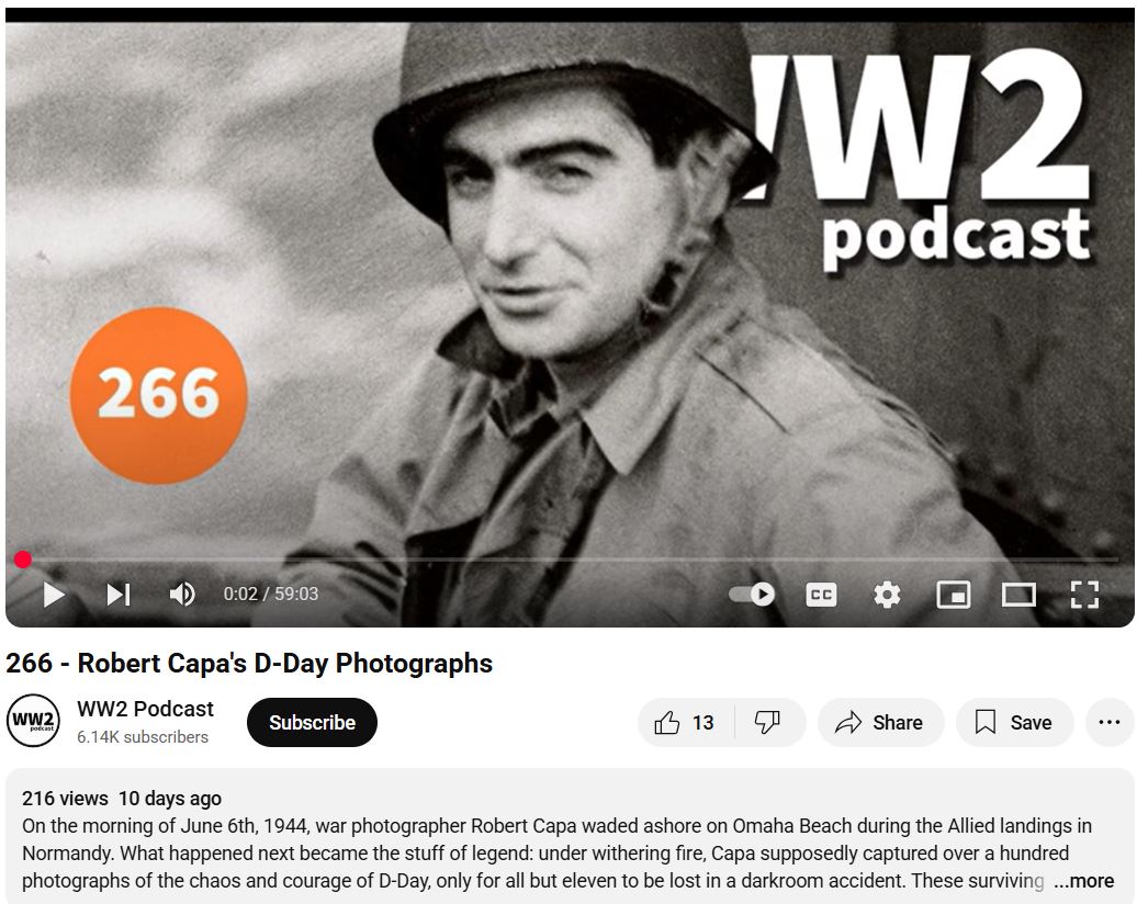 New podcast!
youtube.com/watch?v=Rqlaxu…
On D-Day, Robert Capa captured the “Magnificent Eleven” on Omaha Beach, but is the legend true? Listen to what really happened with author Chuck Herrick!

BACK INTO FOCUS: 30% off with code CASE30 - bit.ly/BackIntoFocus