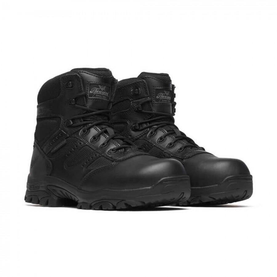 Order online now &amp; gear up! 🥾💪  Built with rugged black leather,  performance mesh, plus a quick side-zip, the Thorogood Deuce 6” Waterproof Boot is tough, tactical, &amp; ready for action! 

WaltsGear.com/p/thorogood-de…