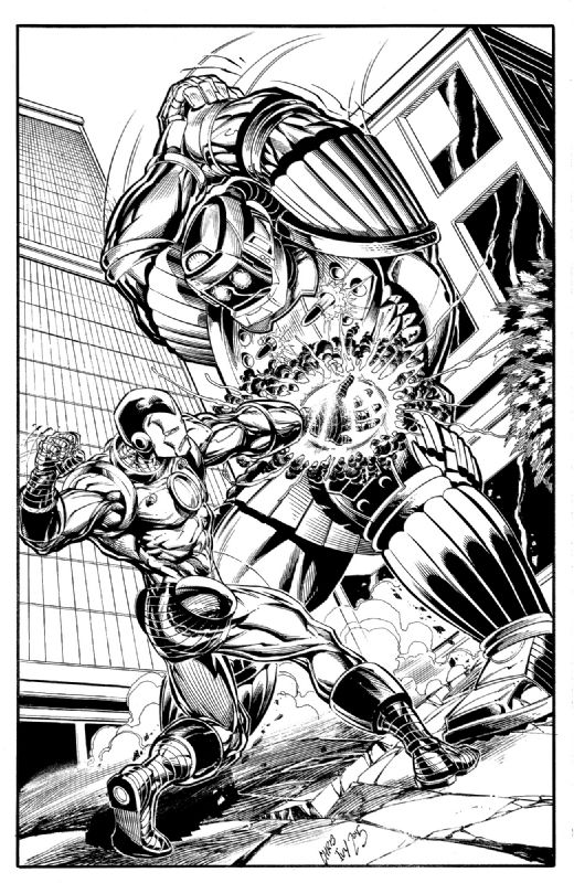 iamluke85's tweet photo. #ironman vs #TitaniumMan artwork by #ChristopherIvy https://t.co/KBycaAlznE