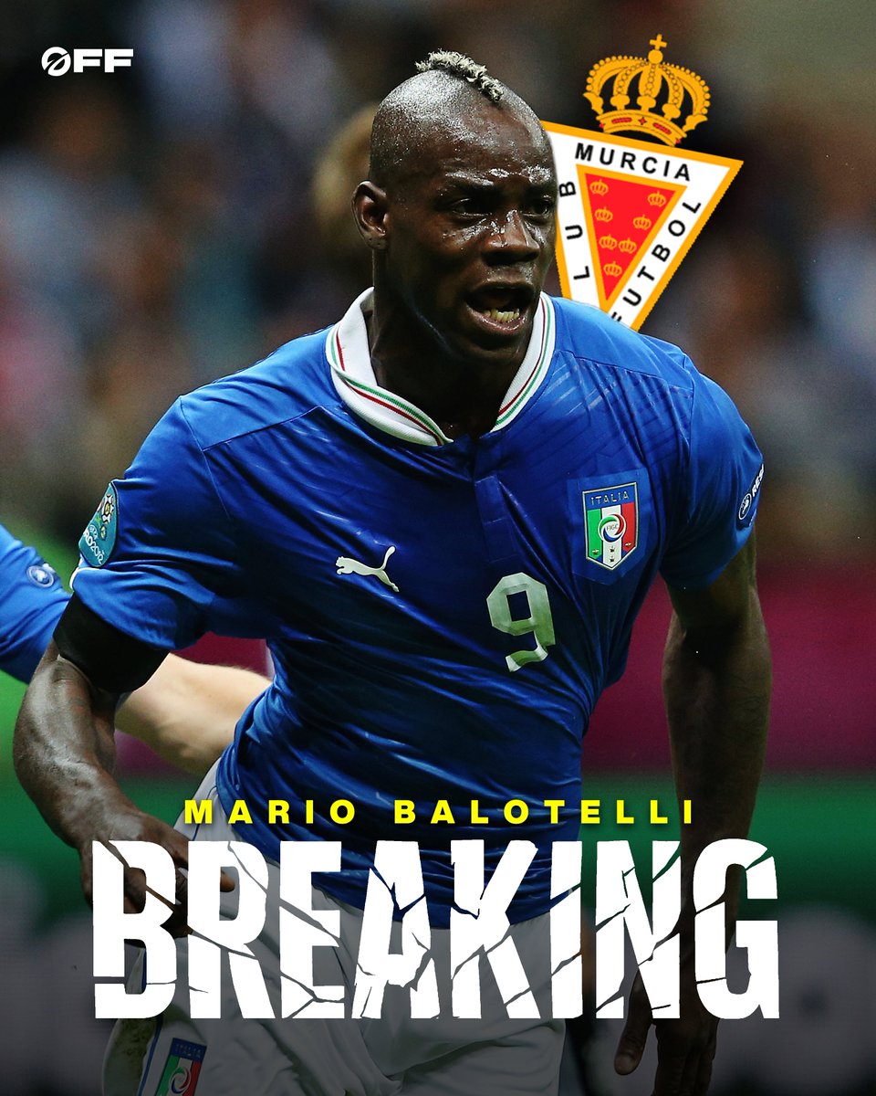 Offsider (@offsider_es) on Twitter photo 💣 𝐁𝐎𝐌𝐁𝐀𝐙𝐎 | Mario Balotelli se ofrece al Real Murcia.
🇮🇹 En las próximas horas se avanzará para conocer los detalles del posible fichaje.
ℹ️ <a href="/laverdad_es/">laverdad_es</a> 💣 𝐁𝐎𝐌𝐁𝐀𝐙𝐎 | Mario Balotelli se ofrece al Real Murcia.
🇮🇹 En las próximas horas se avanzará para conocer los detalles del posible fichaje.
ℹ️ <a href="/laverdad_es/">laverdad_es</a>
